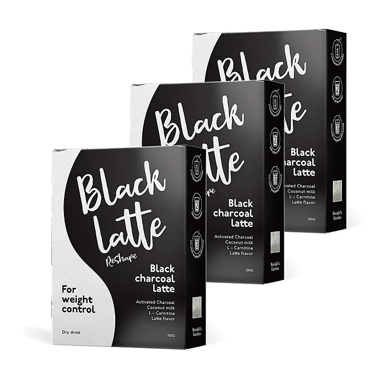 Combo 3 hộp thực phẩm bổ sung: Thức uống khô hỗ trợ giảm cân Dry Drink Black Latte