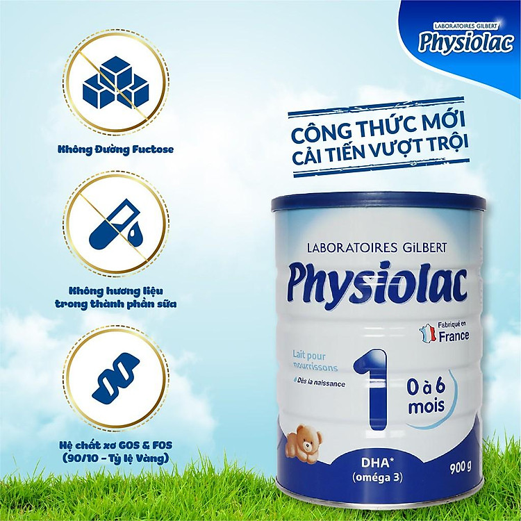 Sữa bột Physiolac 1 900g (Bổ sung DHA)