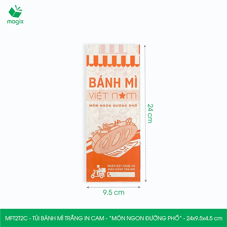Túi Giấy Đựng Bánh Mì (100 chiếc)