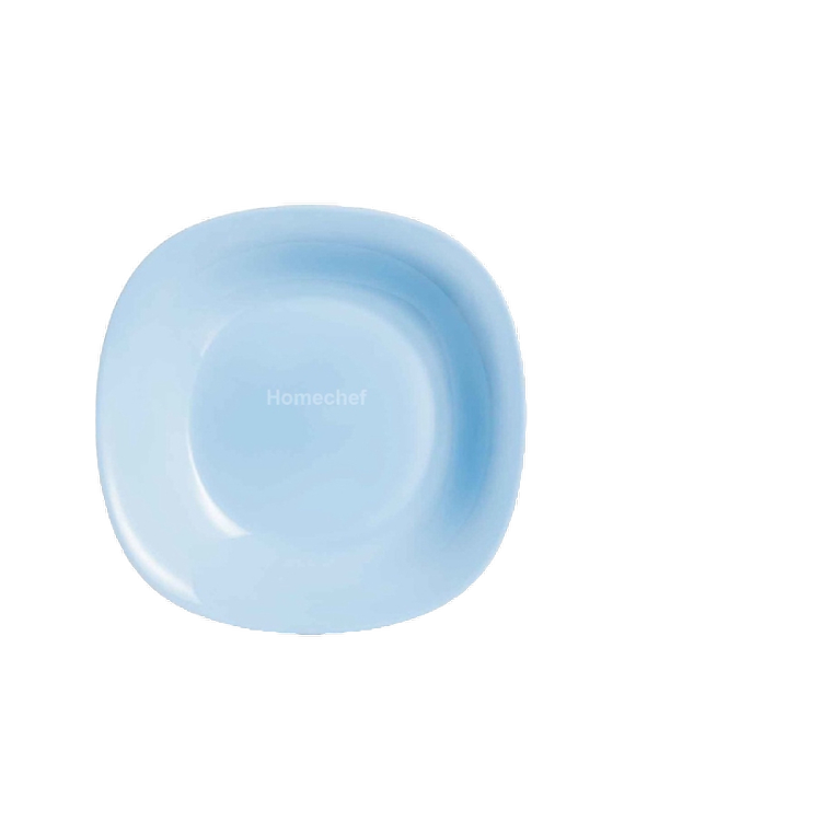 Đĩa (dĩa) thủy tinh sâu lòng Luminarc Carine Light Blue 21cm, dùng lò vi sóng, máy rửa bát - P4250*3