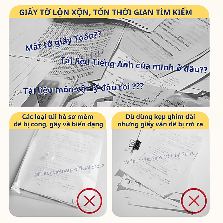 Túi đựng tài liệu dọc A4 Mideer Accordion Folder MD3407 - Ảnh 6