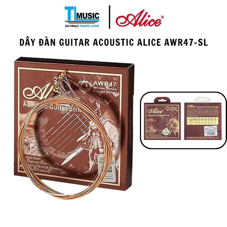 Alice AWR47 PHOSPHOR BRONZE Acoustic Guitar Strings - Bộ 6 Dây Đàn Guitar Acoustic Size 11