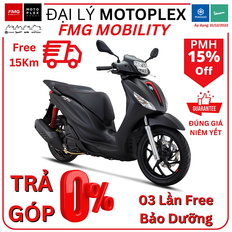 Piaggio Medley S 150 ABS 2022 - Mầu mới - Trả góp miễn lãi - Xanh | Đen | Cam |Trắng
