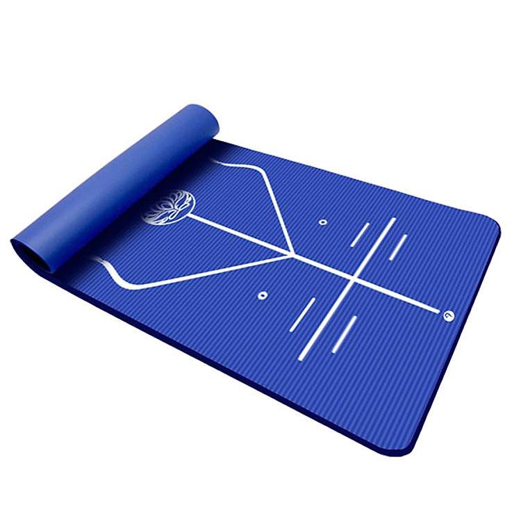 Thảm yoga TPE 15mm định tuyến (tặng túi+dây+bóng 25cm yoga cùng màu thảm)