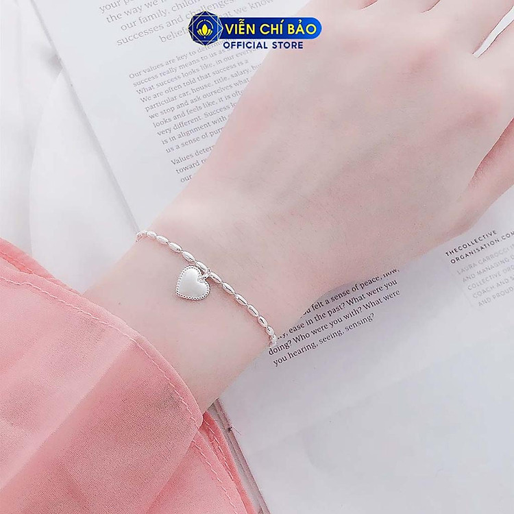 Lắc tay bạc nữ Lily Heart cá tính chất liệu bạc S925 thời trang phụ kiện trang sức nữ Viễn Chí Bảo L400495