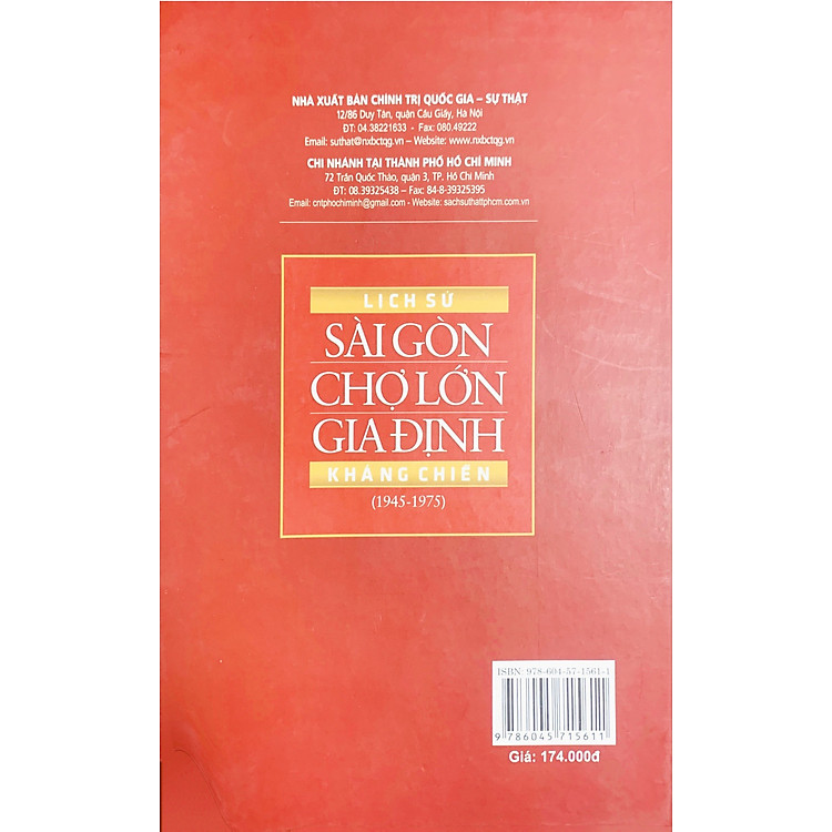 Lịch sử Sài Gòn Chợ Lớn Gia Định kháng chiến (1945 – 1975) (xuất bản 2015) - Ảnh 2