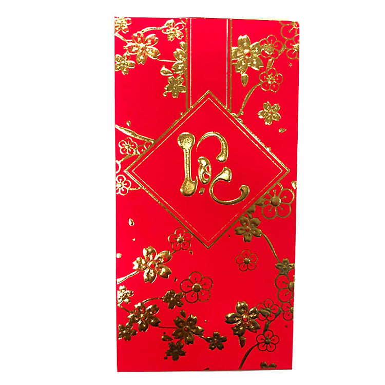 Set 6 Bao Lì Xì 2019 Ép Kim May Mắn Chữ Lộc