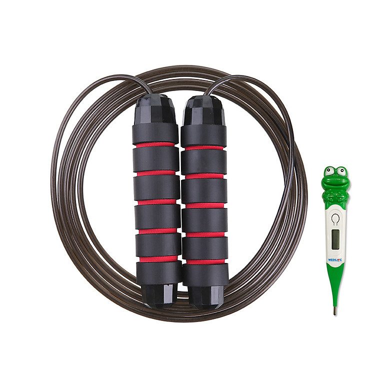 Bộ Nhẩy Dây Tập Thể Dục ( Màu Ngẫu Nhiên ) + Kèm Nhiệt Kế Điện Tử Đầu Mềm Medilife ( Hình thứ ngẫu nhiên )