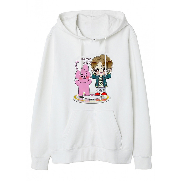 Áo hoodie nữ Chibi JungKook Và Cooky