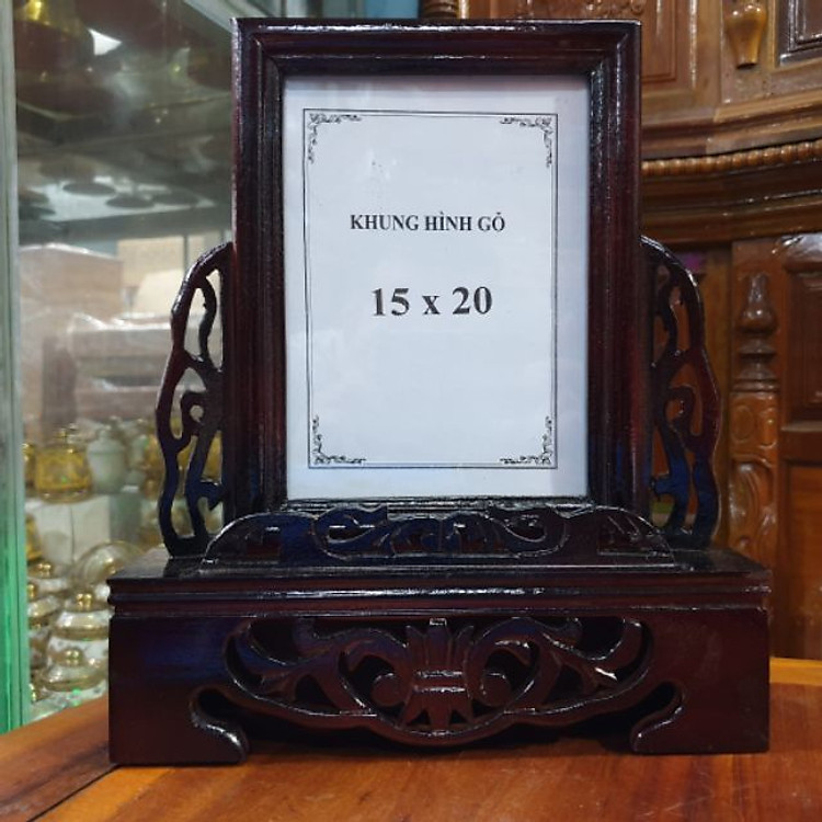 Khung hình thờ gỗ xà cừ 15×20