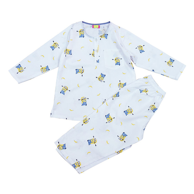 Pyjama Bé Trai In Minions CucKeo Kids T71807 - Trắng