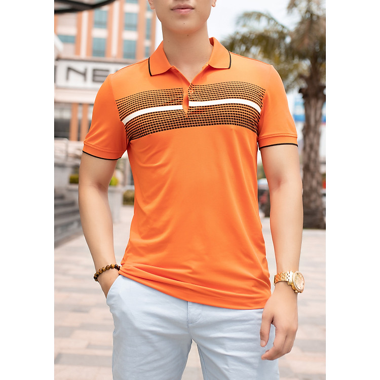 Áo Thun Nam Polo Ngắn Tay (APC0309S1) In Hoạ Tiết Năng Động, Trẻ Trung, Nam Tính