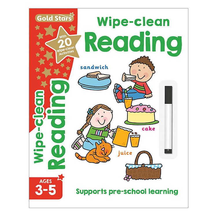 Sách Gold Stars - Wipe - Clean Reading Ages 3-5
