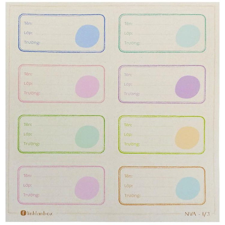 Bộ Nhãn Vở A (24 chiếc) - Ảnh 5