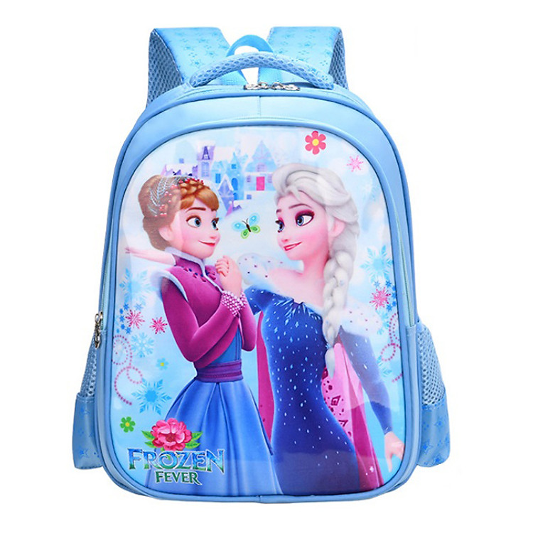 Ba lô mẫu giáo, học sinh cấp 1 siêu nhẹ, chống thấm nước - Frozen xanh