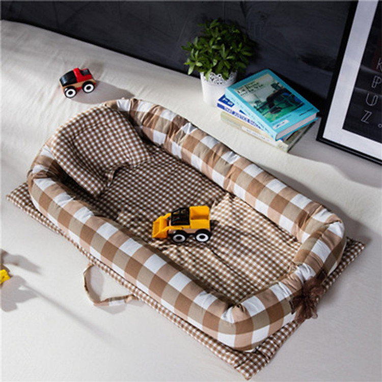 Nôi ngủ chung giường kèm gối, Nôi sơ sinh cao cấp cho bé. (Kèm gối)