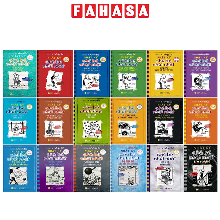 Combo Sách Diary Of A Wimpy Kid - Nhật Ký Chú Bé Nhút Nhát - Song Ngữ Việt-Anh: Tập 1 - 18 (Bộ 18 Cuốn)