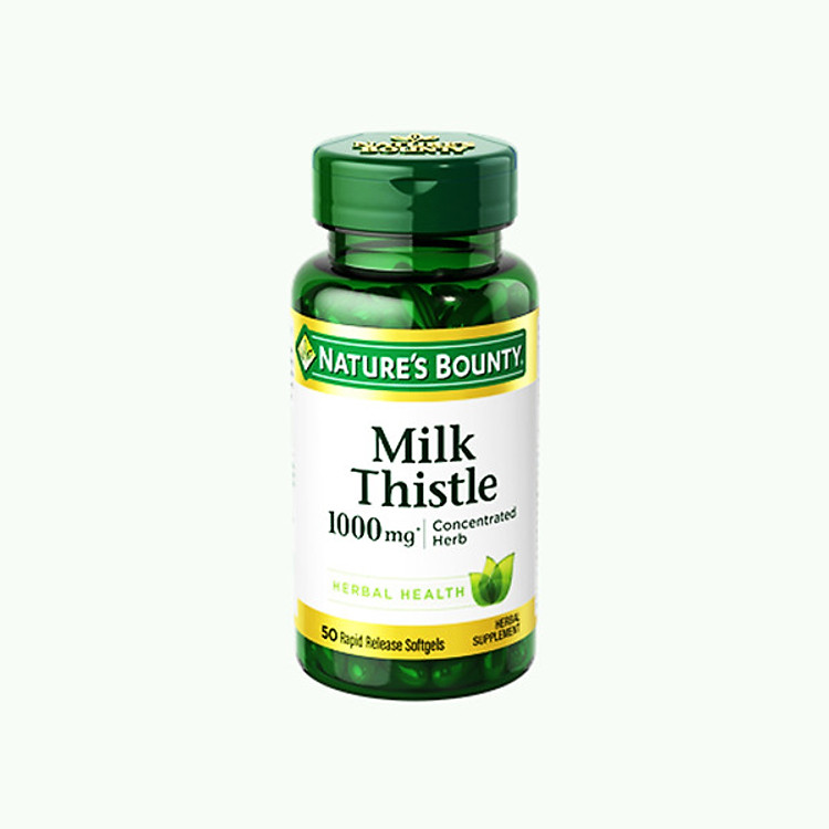 Viên Uống Giải Độc, Bảo Vệ Gan Silymarin Milk Thistle Nature's Bounty - 50 Viên