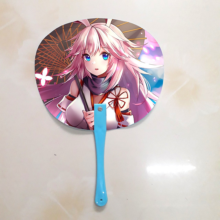 Quạt cầm tay in ảnh 2 mặt Honkai Impact 3 - Yae Sakura - Ảnh 3
