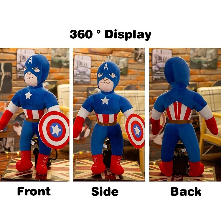Mua Thú nhồi bông Captain Mỹ 60cm Chính hãng Ưu đãi - Hình ảnh 3