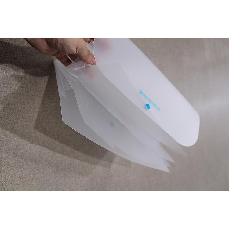 Bìa Nút 3 Ngăn Morning Glory 79151 (Màu trong suốt) - Ảnh 3