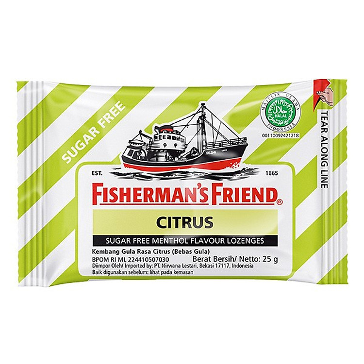 COMBO 3 GÓI Kẹo Cay Con Tàu Fisherman's Friend 8 vị - Kẹo ngậm Thông Cổ Họng Giảm Sưng Viêm Họng 25g