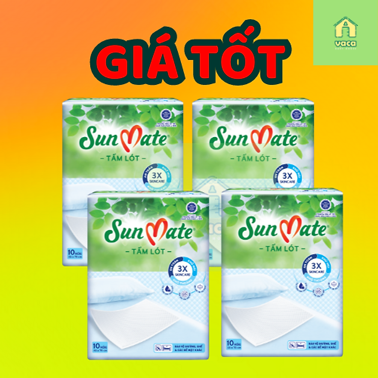 Combo 4 gói tấm lót người lớn SunMate Chính hãng Tiết kiệm - Hình ảnh 2