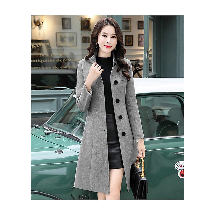 Áo Khoác Dạ Cổ Trụ Cao Cấp - ZLR2130