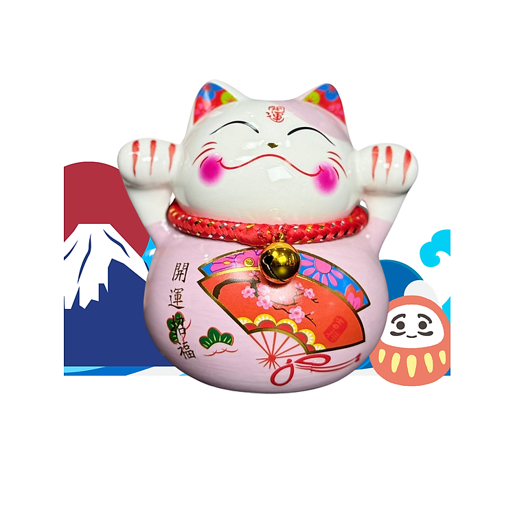 Mô Hình Mèo Lucky Neko Ống Tiết Kiệm Nhỏ (Hồng)