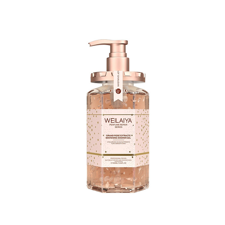 Sữa tắm trắng da tủy mật hoa hồng damask WEILAIYA chính hãng 450ml