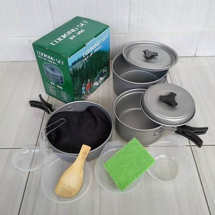 Bộ nồi, chảo cắm trại dã ngoại Cooking Set SY 300
