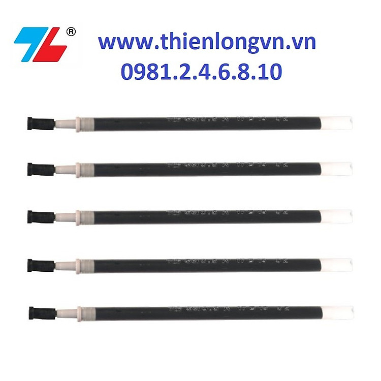 Combo 5 Ruột bút nước - bút gel 0.5mm Thiên Long GR-01 mực đen