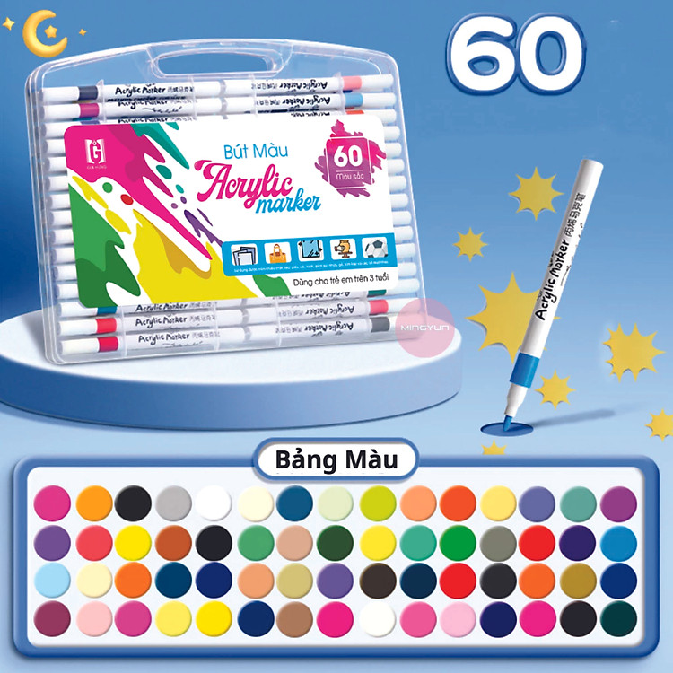 Bộ Bút Màu Acrylic (60 chiếc)