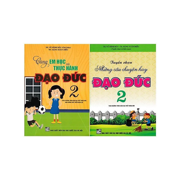 Sách - Cùng Em Học Và Thực Hành Đạo Đức Lớp 2 + Tuyển Chọn Những Câu Chuyện Hay Đạo Đức Lớp 2 - Combo 2 Cuốn - Hồng Ân
