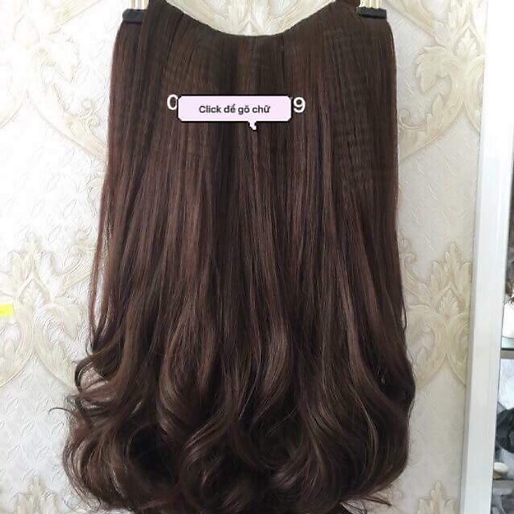 Tóc kẹp chữ u 3/4 đầu tóc xoăn dập xù cao cấp