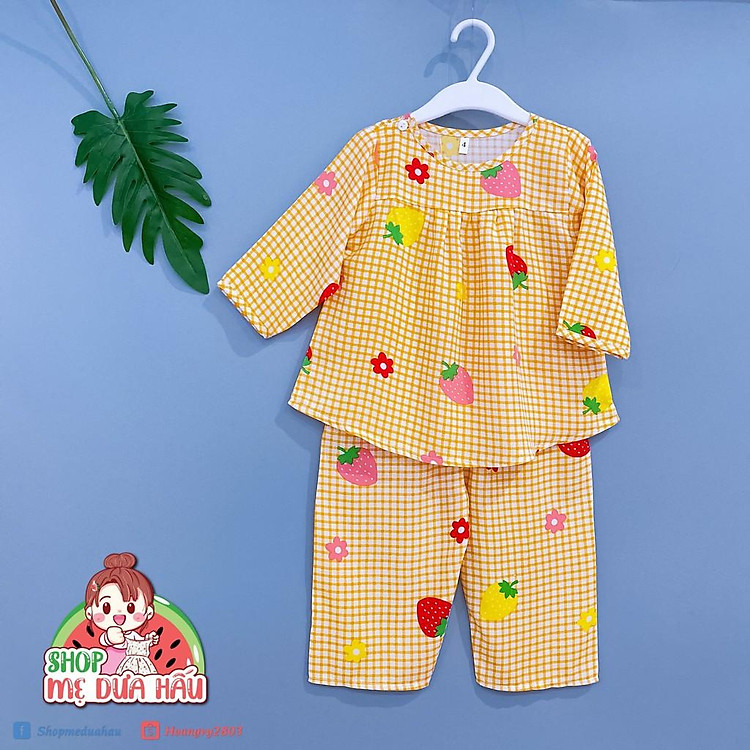 Bộ tole lanh dài tay Babydoll bé gái size 6-30kg (Ảnh thật + Được chọn mẫu)