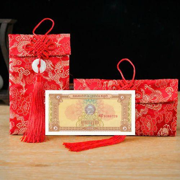 Túi Gấm Hình Nông Dân Gặt Lúa Cambodia - Ảnh 2