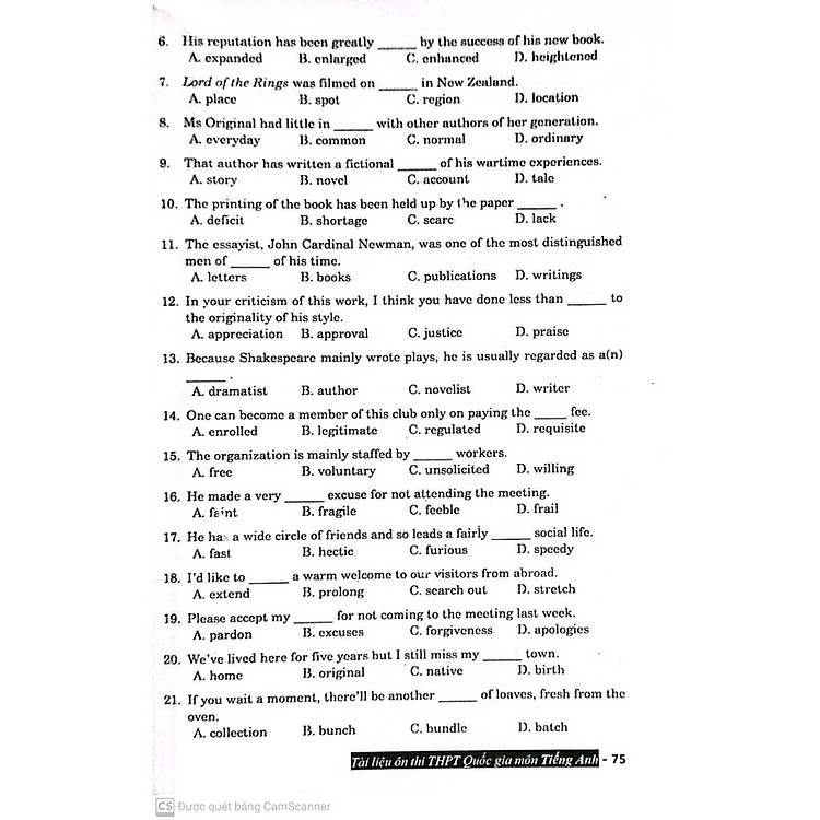 Tài Liệu Ôn Thi THPT Môn Tiếng Anh - Ảnh 3