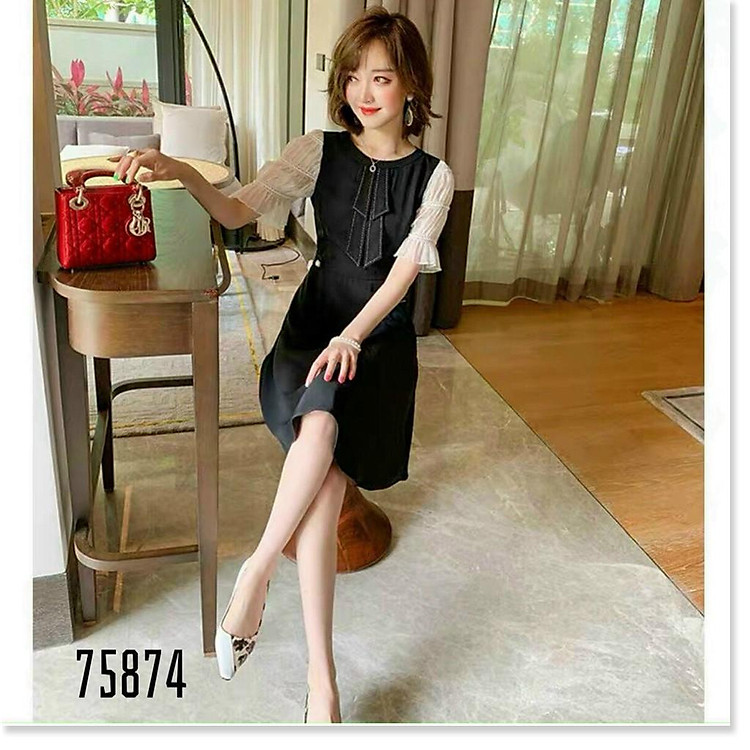 ĐẦM UM PHỐI VOAN NỮ SIÊU XINH HOT HOT CHO CÁC QUÝ CÔ THỜI TRANG LANO STORE