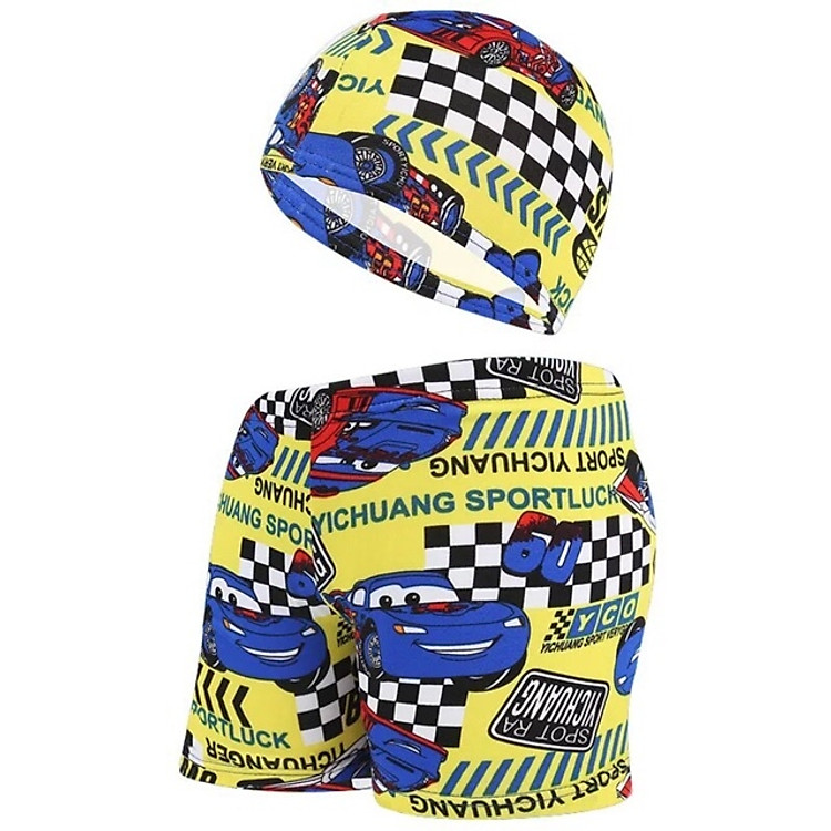 Quần Bơi Bé Trai Kèm Nón Siêu Cool (15-25kg) Siêu Hot