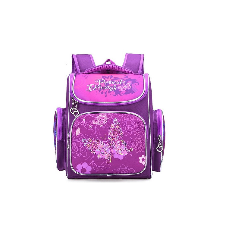 BaLo Chống Lưng Gù Học Sinh Màu Tím Tặng Vòng Đeo Tay Thông Minh