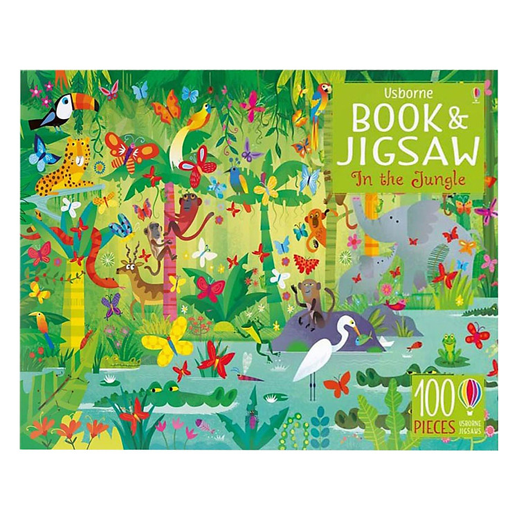 Sách Usborne Picture Puzzle Book and Jigsaw In the Jungle