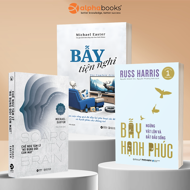 Combo 3 Cuốn: Chế Ngự Tâm Lý "No Bụng Đói Con Mắt" + Bẫy Tiện Nghi - Vì Sao Cuộc Sống Quá Đủ Đầy Lại Phá Hoại Sức Khỏe Và Hạnh Phúc Của Chúng Ta? + Bẫy Hạnh Phúc - Ngừng Vật Lộn Và Bắt Đầu Sống - Alpha Books