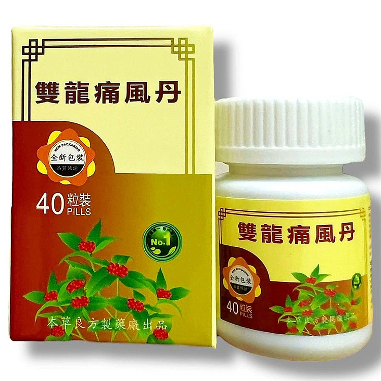 Viên uống đau nhức xương khớp Song long Thống phong đan - Hộp 40 viên - Xuất xứ Malaysia - Mã số 1526