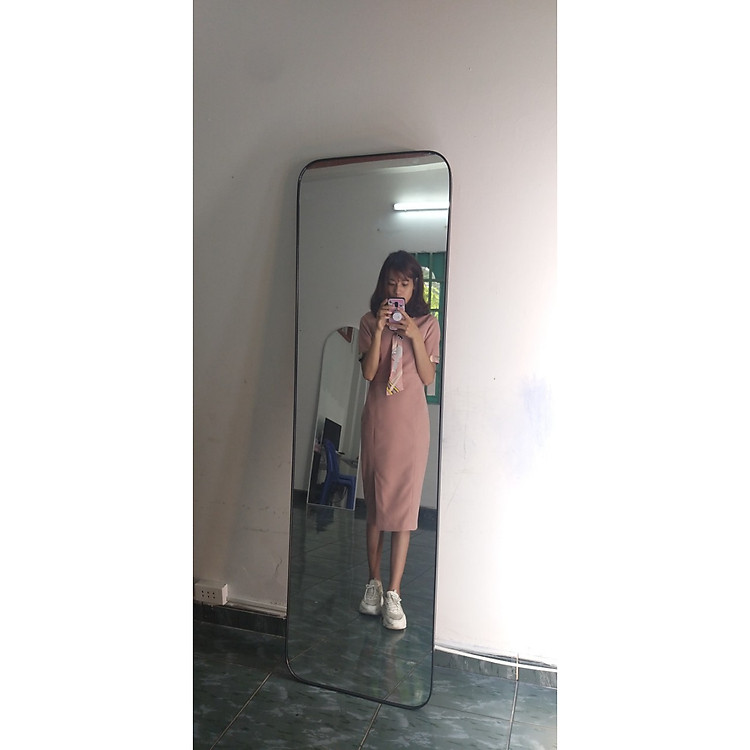 GƯƠNG SOI TOÀN THÂN VIỀN KIM LOẠI BO GÓC