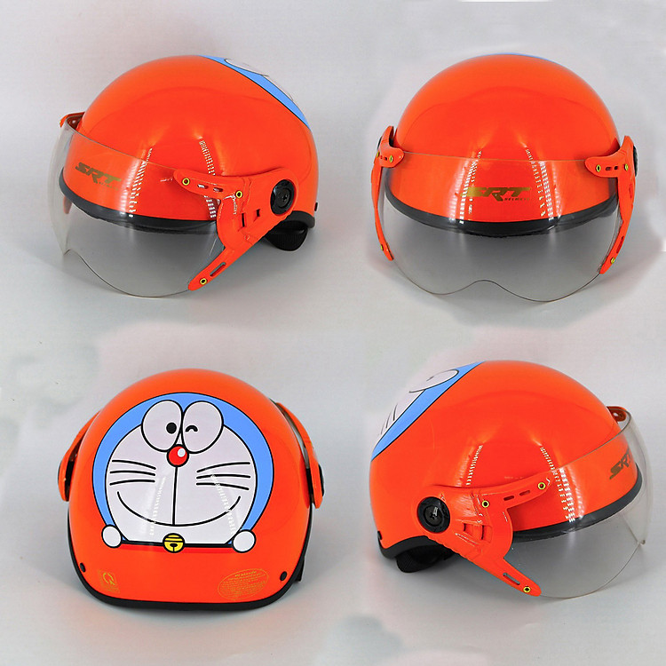 Mũ bảo hiểm cho bé SRT ASA01 Tem Doremon cao cấp - Nón bảo hiểm trẻ em từ 3 đến 6 tuổi