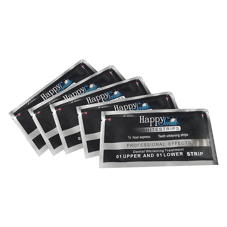 Combo 5 Miếng Dán Trắng Răng Happy Smile - Tặng 1 Cây Bút Tẩy Trắng Răng Happy Smile hỗ trợ điều trị Giá 200.000Đ