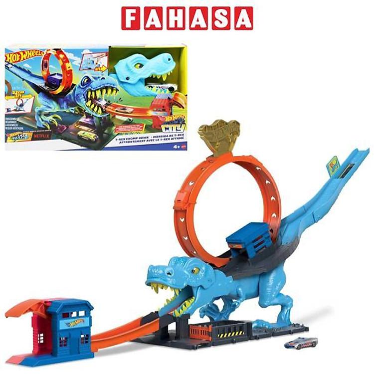 Mua tại Tiki: Bộ Đồ Chơi Khủng Long T-Rex Hot Wheels Chính hãng Ưu đãi