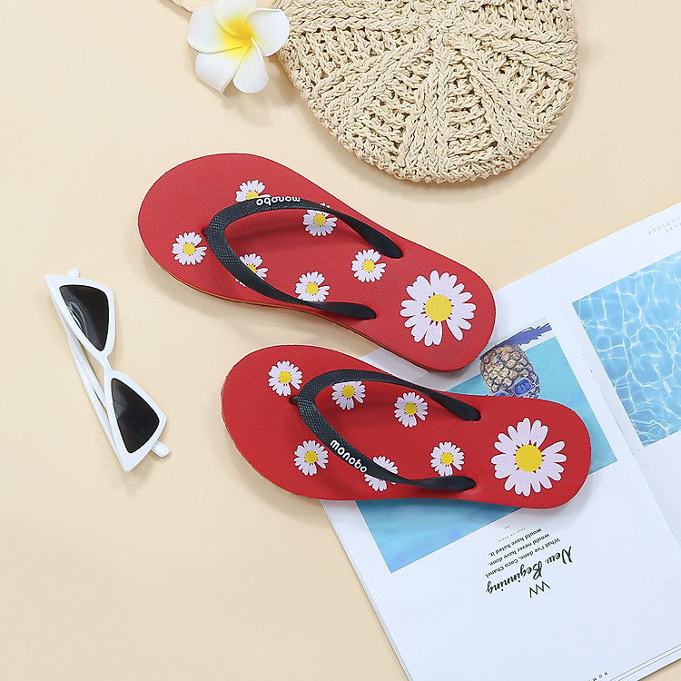 Dép kẹp xỏ ngón đi biển in hình họa tiết dễ thương nhiều màu thời trang Erosska DK017