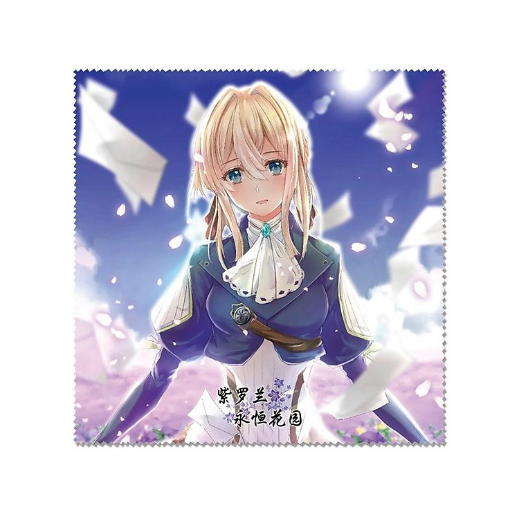 Khăn lau kính anime Violet Evergarden ảnh đẹp chibi tặng ảnh Vcone